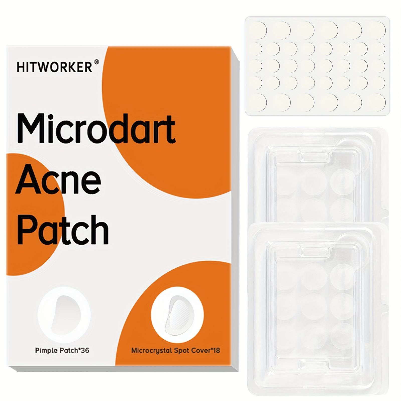 Face Oil - แผ่นแปะสิว 60 ชิ้น พร้อมแผ่นปิดสิวไมโครคริสตัล รูปทรงกลม สำหรับดูแลผิวหน้าในชีวิตประจำวัน
