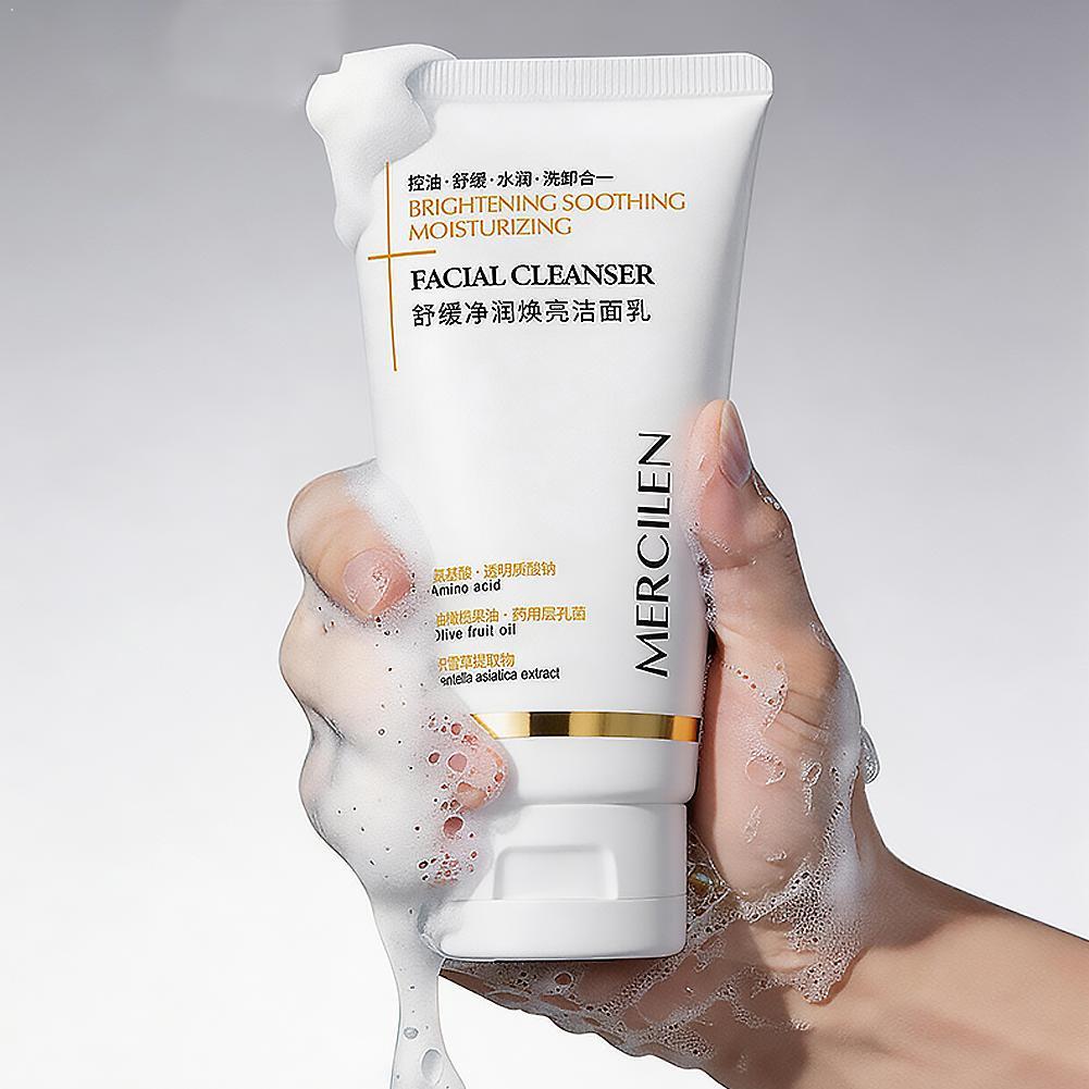 Cleanser Face - MERCILEN โฟมล้างหน้า โฟมล้างหน้า บำรุงผิว ให้ความชุ่มชื้น ผิวกระจ่างใส