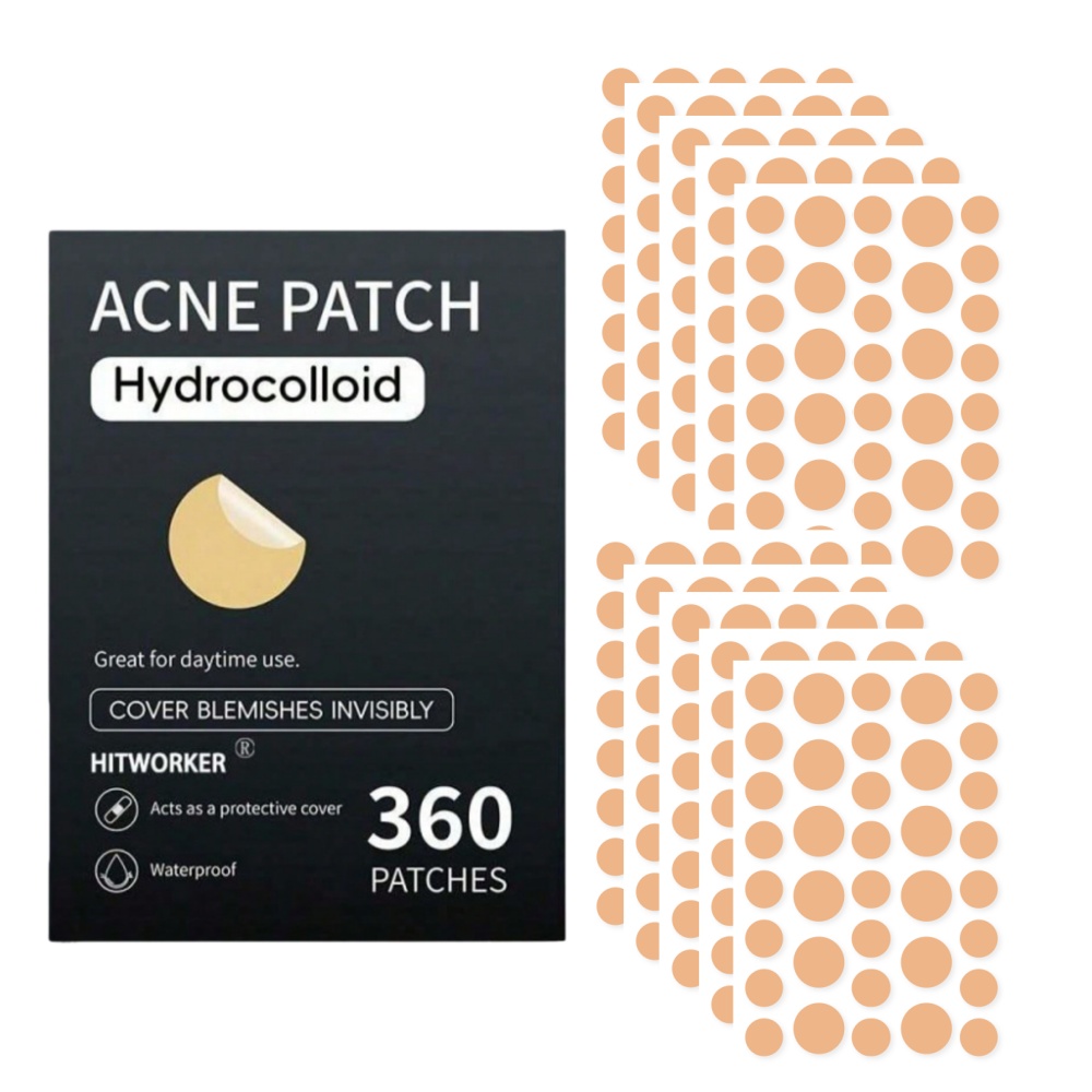 Face Oil - แผ่นแปะสิว 360 ชิ้น/กล่อง - ปราศจากแอลกอฮอล์ ใช้ดูดซับสารสกัดจากสิว