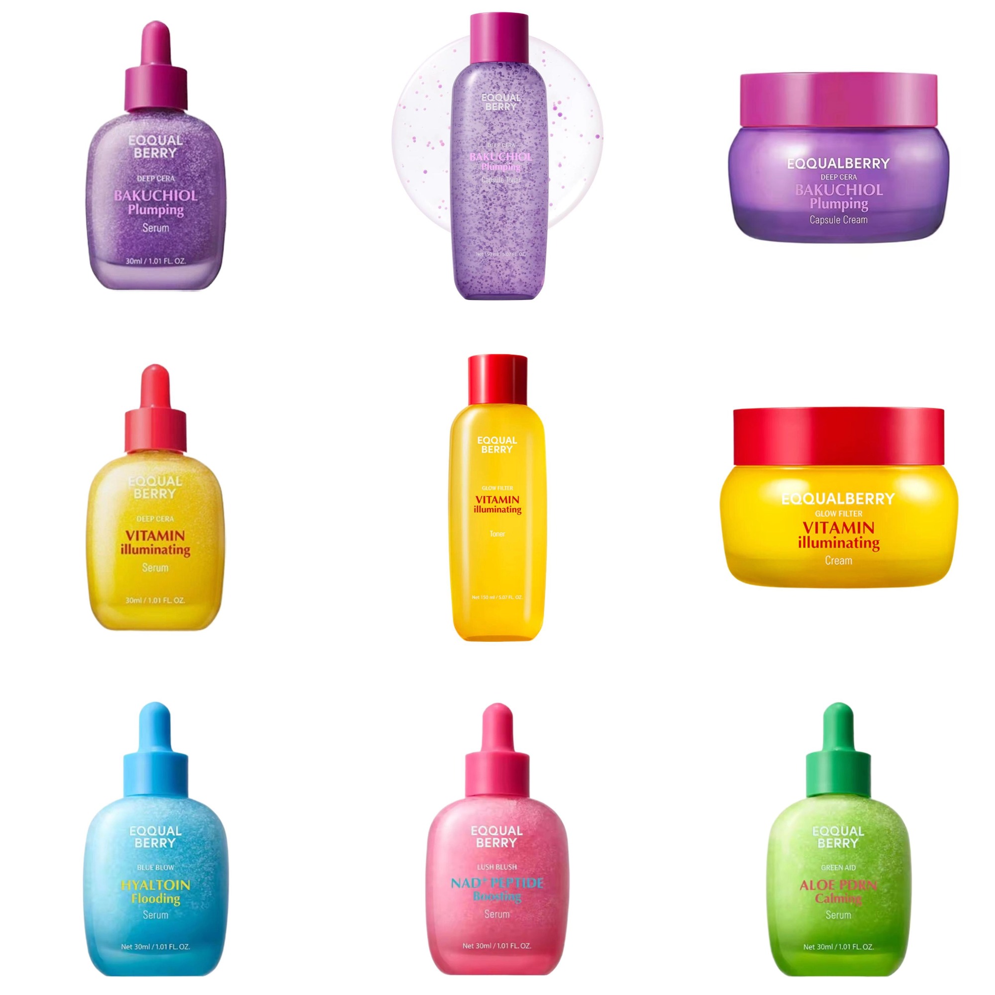 Retinol Cream - เซรั่มบำรุงผิวหน้า EQQUALBERRY BAKUCHIOL Plumping Serum 5,000