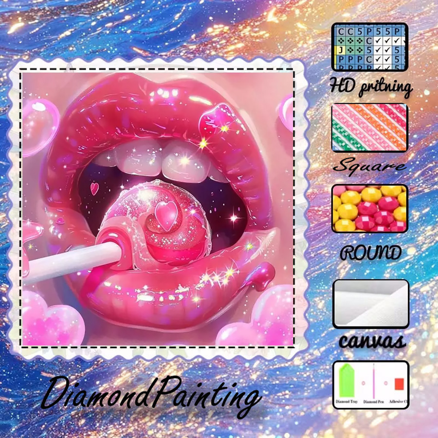 Lip Balm - 1 ชิ้น - 5D-DIY - ผ้าฟล็อกกิ้ง