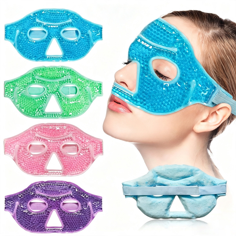 Skincare China - หน้ากากเจลประคบร้อนเย็นสำหรับดวงตาและใบหน้า แบบใช้ซ้ำได้ สำหรับประคบเย็นและร้อน ช่วยดูแลผิวหน้า หน้ากากปิดตาเย็น รุ่นใหม่