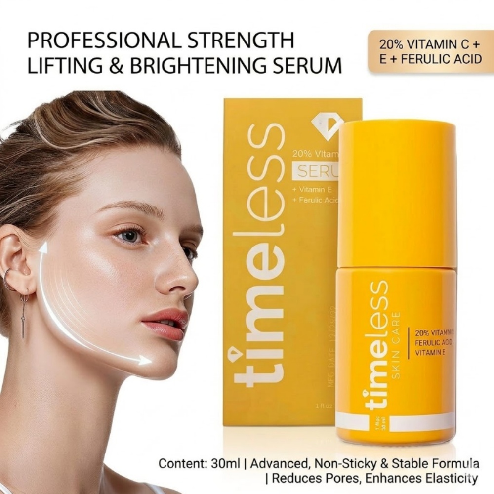 Vitamin C Serum - ไทม์เลส 30 มล. วิตามินซี เอสเซนส์กรดเฟอรูลิก สารต้านอนุมูลอิสระ