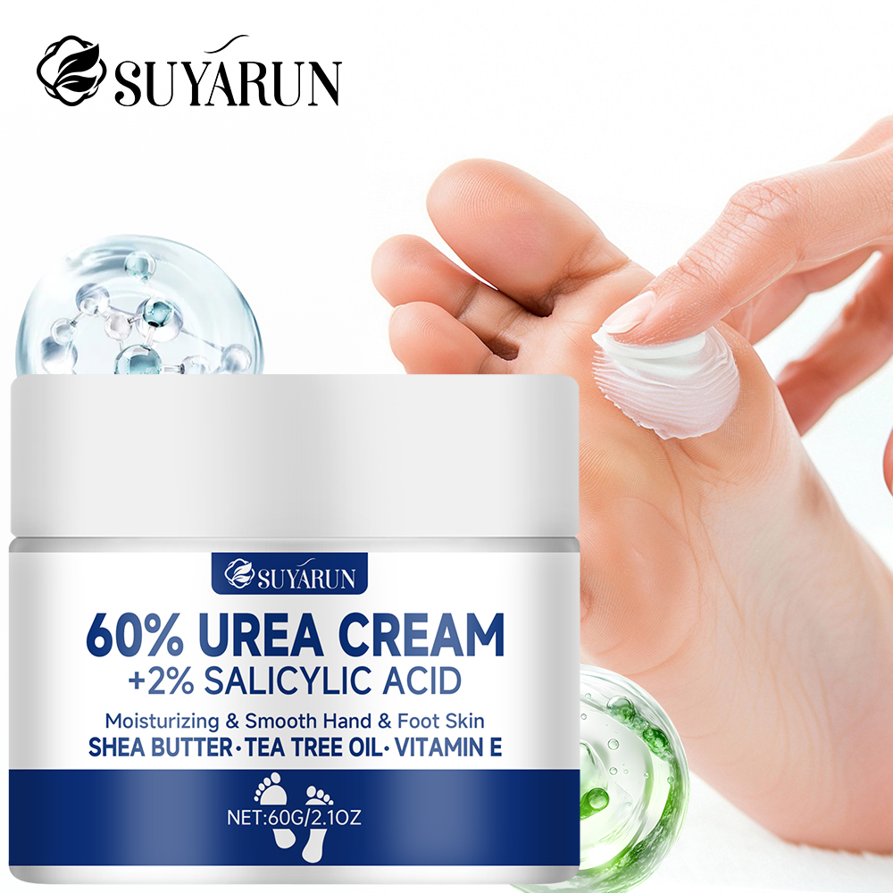 Urea Foot Cream - SUYARUN ครีมทาเท้ายูเรีย 60% สําหรับส้นเท้าแตกและผิวแห้ง - การรักษาความชุ่มชื้นอย่างเข้มข้น,
