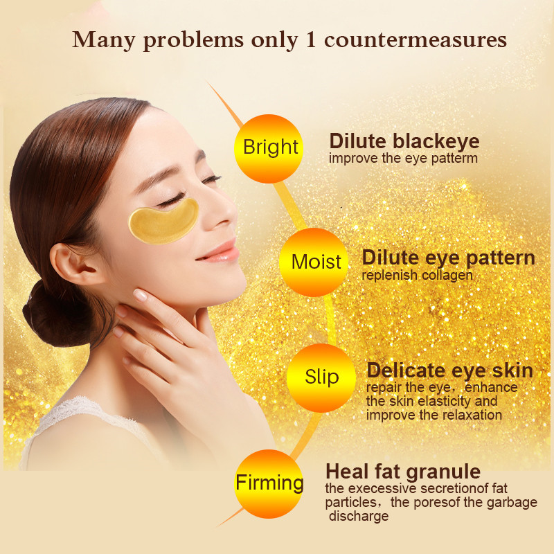 10/20pcs Golden Crystal Collag - Face Mask Skincare บทวิจารณ์และราคา
