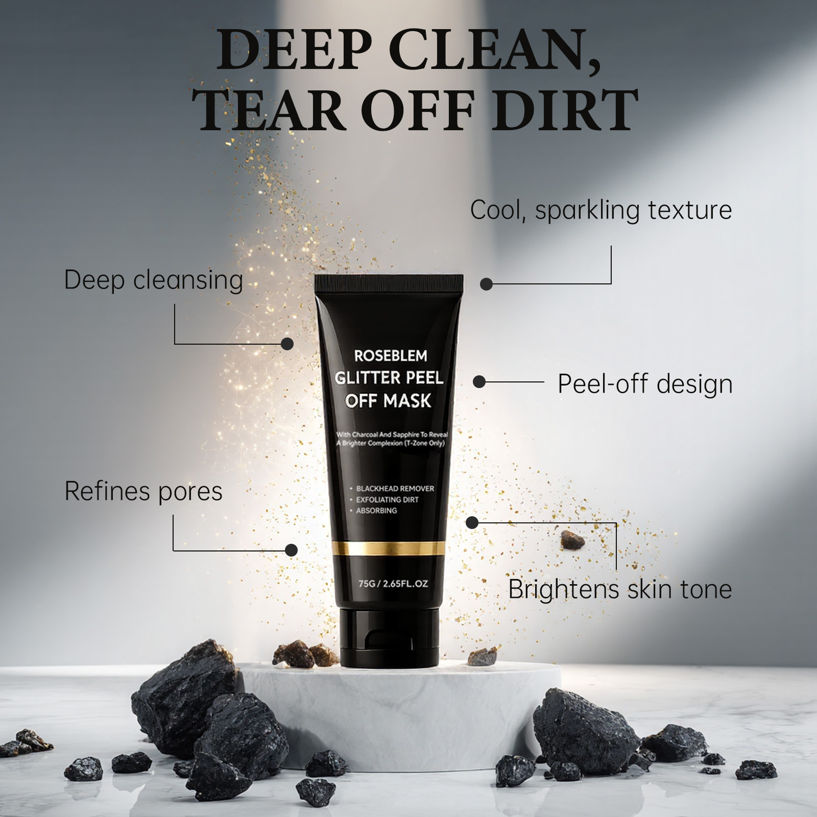 มาส์กลอกสิวเสี้ยนจากถ่านธรรมชา - Cleanser Face บทวิจารณ์และราคา