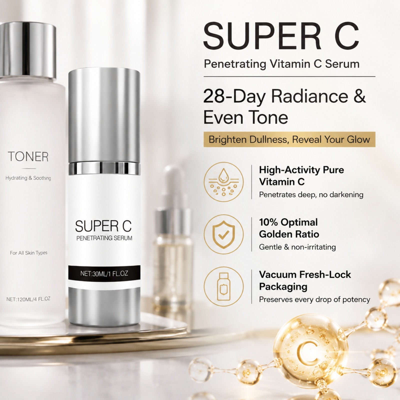เซรั่มวิตามินซี บำรุงผิวหน้าให - Vitamin C Serum บทวิจารณ์และราคา